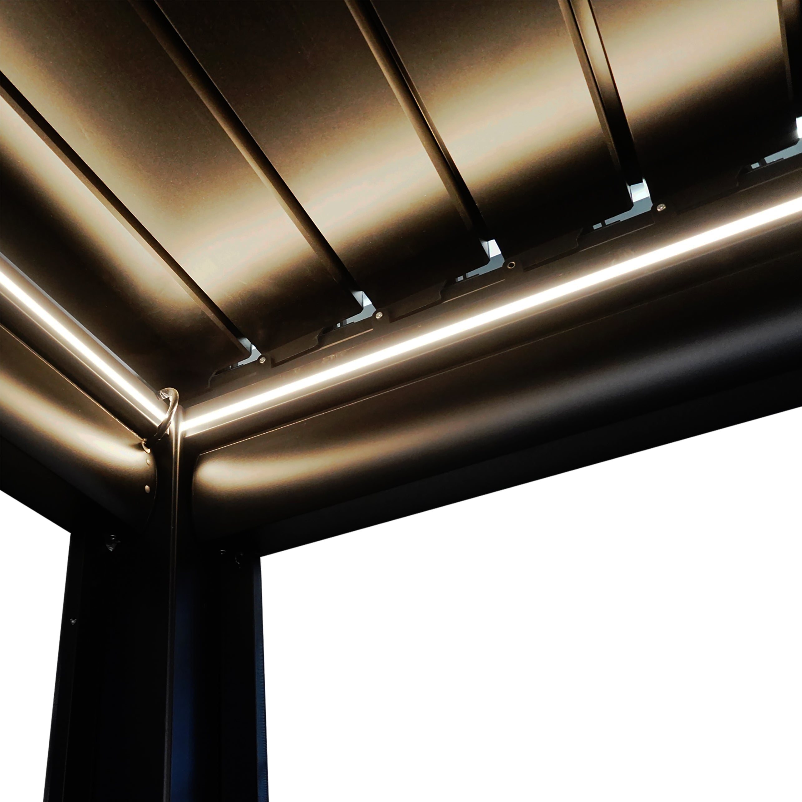 Led Strip Lighting Creates Outdoor Pergola Ambiance and Night-Time ...